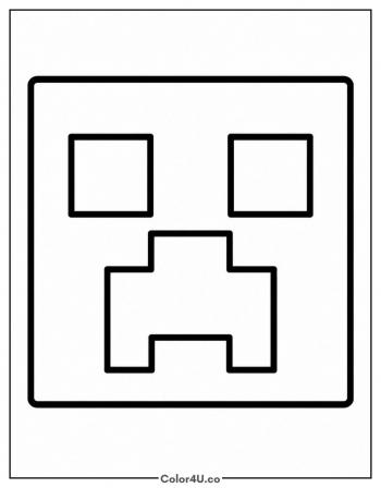 Creeper Face coloring page