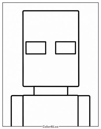 Enderman Portrait coloring page