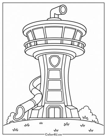 The Lookout Tower coloring page