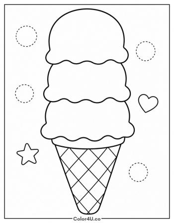 Decorate-Your-Own Cone coloring page