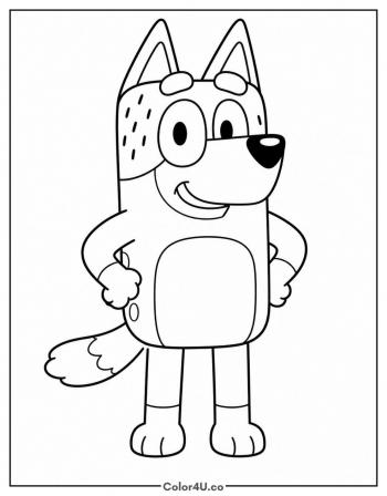 Bandit the Dad coloring page