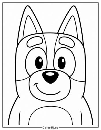 Bandit Portrait coloring page