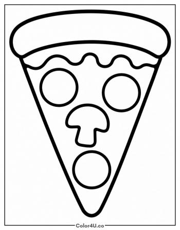 Simple Slice for Toddlers coloring page