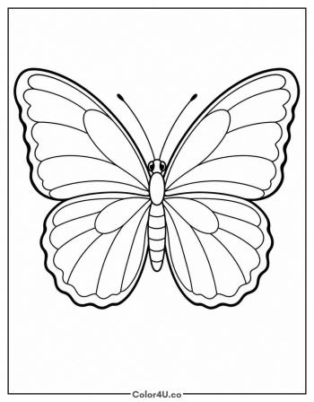 Blue Morpho Butterfly coloring page