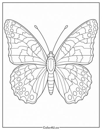 Painted Lady Butterfly coloring page