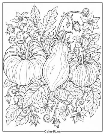 Heirloom Tomato Varieties coloring page