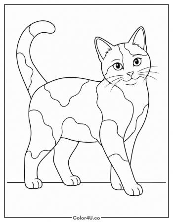 Calico Cat coloring page