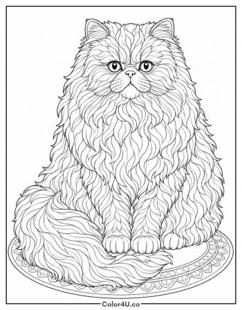 Persian Cat coloring page