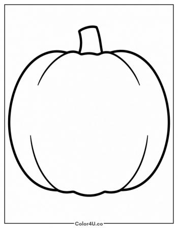 Blank Pumpkin coloring page
