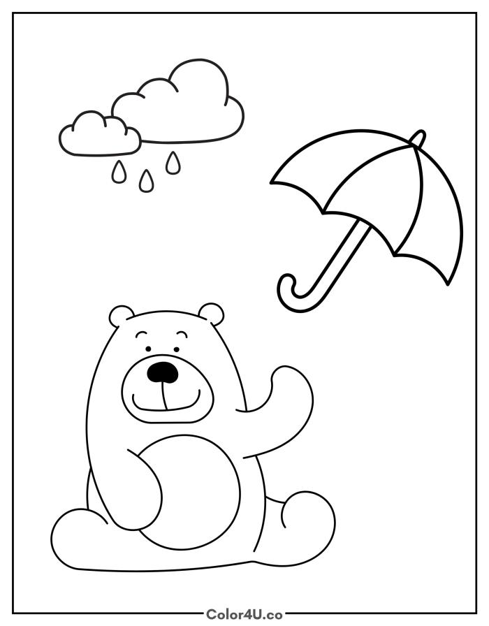 bear-and-rain