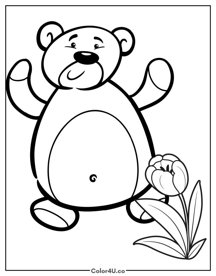 a-bear-and-a-flower