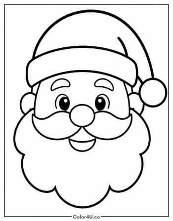 Santa Portrait coloring page