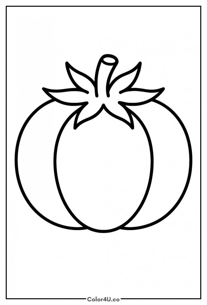 Big beefsteak tomato coloring page