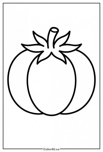 Big Beefsteak Tomato coloring page