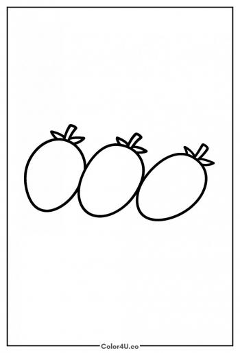 Three Roma Tomatoes coloring page