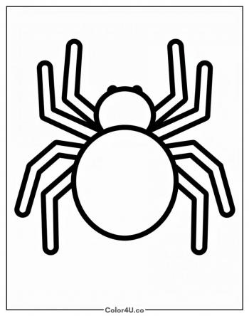 Spider-Man Spider Emblem coloring page