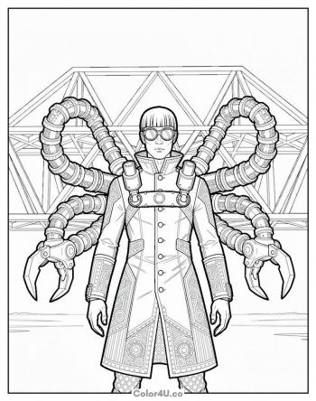 Doctor Octopus Reaching Out coloring page
