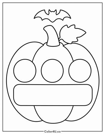 BOO Carved Pumpkin coloring page