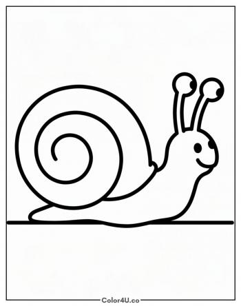 Gary the Snail Smiling coloring page