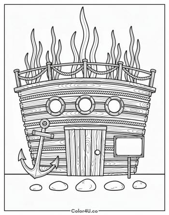 The Krusty Krab Restaurant coloring page