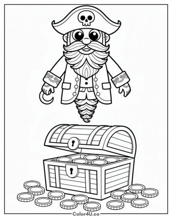 The Flying Dutchman Ghost coloring page
