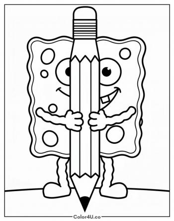 DoodleBob the Scribble Twin coloring page