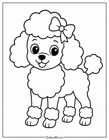 Coco the Poodle coloring page