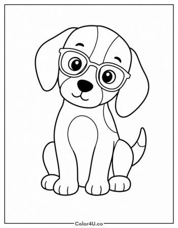 Honey the Beagle coloring page