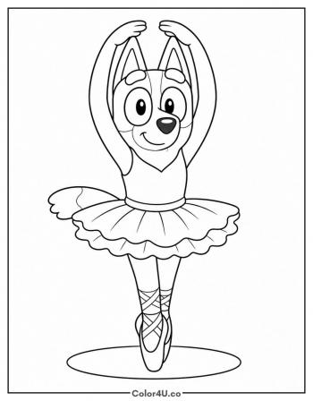 Bingo the Ballerina coloring page