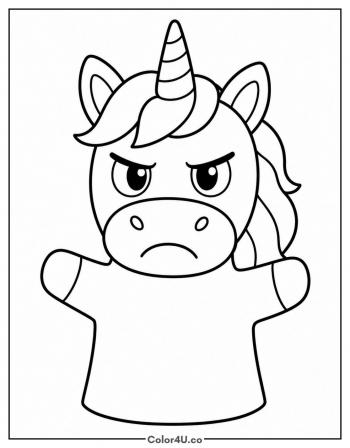 Unicorse coloring page