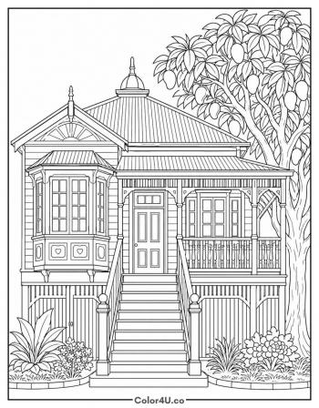 The Heeler House coloring page