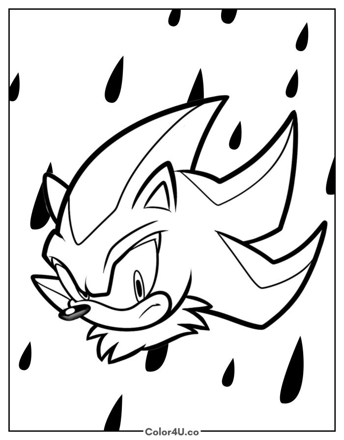 Shadow in the Rain Coloring Page