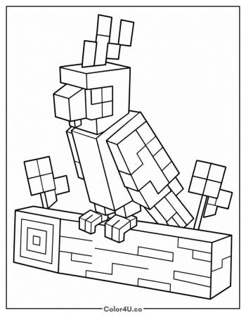 Parrot on a Perch coloring page