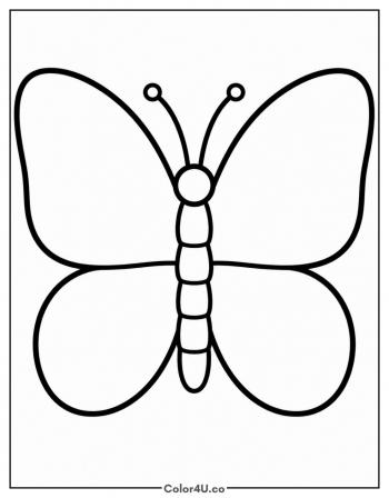 Design-Your-Own Butterfly Template coloring page