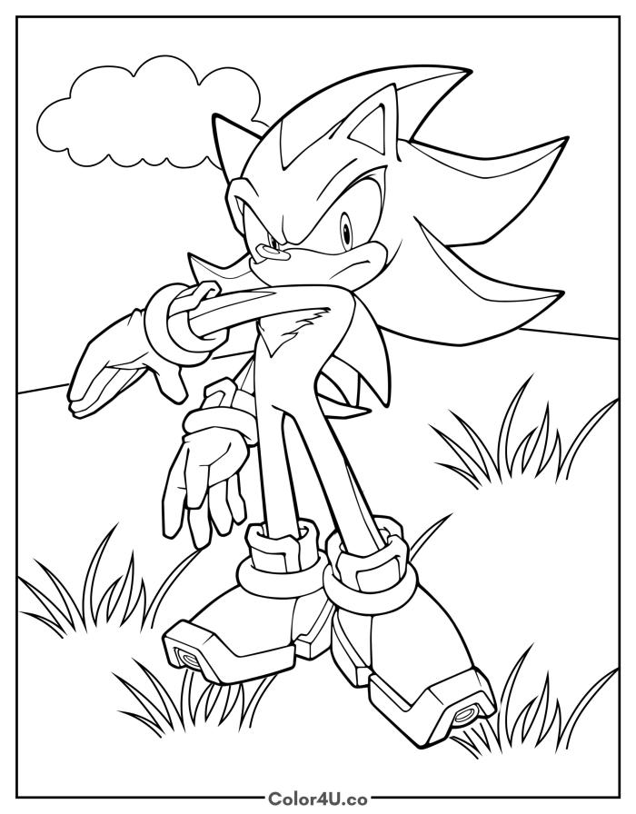 Shadow on the Hillside Coloring Page