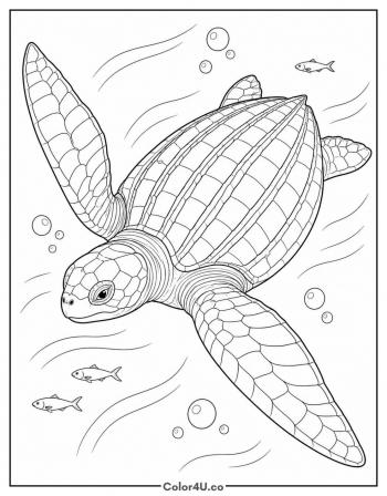 Leatherback Sea Turtle coloring page