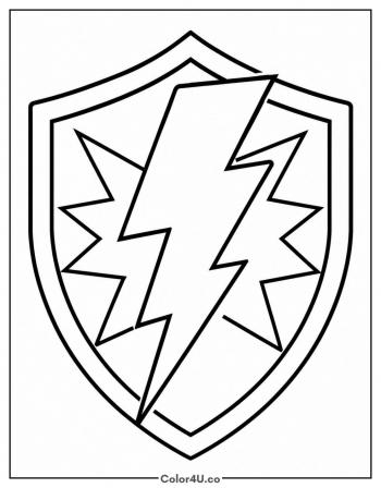 Mighty Pups Logo coloring page