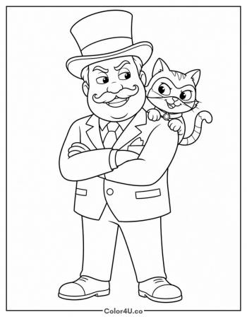 Mayor Humdinger and Copycat coloring page