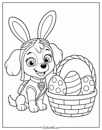 Skye's Easter Basket coloring page