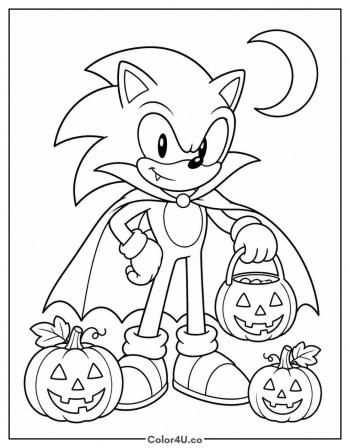 Sonic the Vampire coloring page