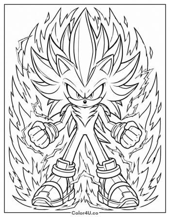 Dark Sonic coloring page