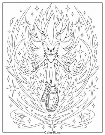 Super Shadow coloring page
