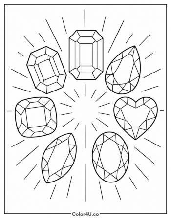 The Seven Chaos Emeralds coloring page