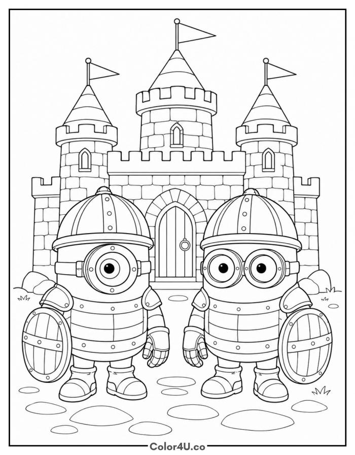 Medieval Goggle Knights Coloring Page