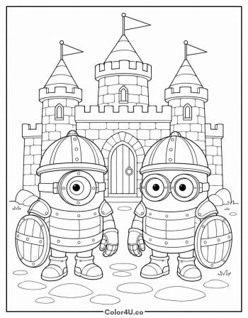 Medieval Goggle Knights coloring page