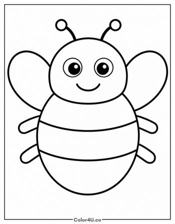 Big Friendly Bumblebee coloring page