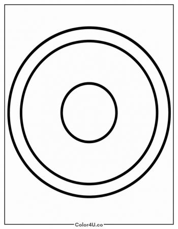 Blank Donut Template coloring page