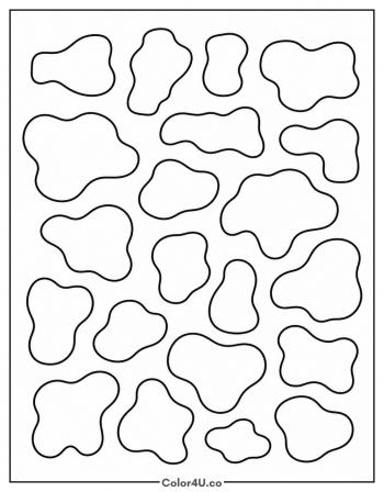 Cow Print Pattern Page coloring page