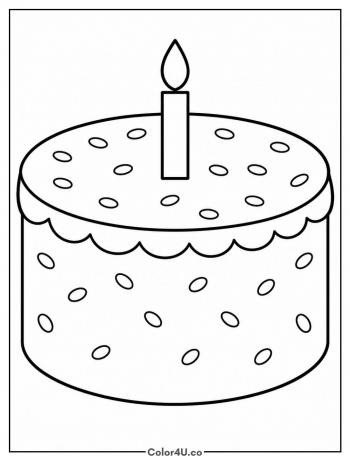 Sprinkle Confetti Cake coloring page