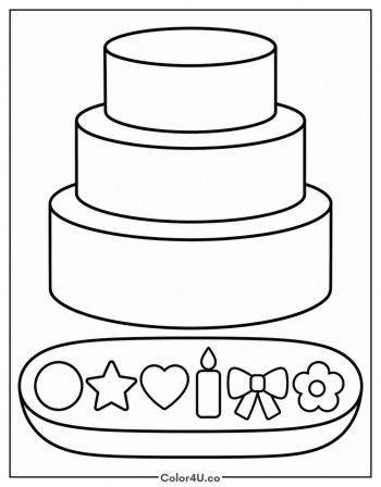 Decorate Your Own Cake coloring page